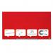 Nobo Impression Pro Magnetic Glass Whiteboard Red 1000x560mm 1905184 29593AC
