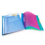 Rapesco Project File Polypropylene A4+ 5 Part Transparent Assorted Colours (Pack 5) - 0668 29625RA