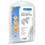 Rapesco 923 Galvanised Staples Multi-Pack of 8mm 10mm 12mm and 13mm (Pack 3200) - 1246 29674RA