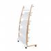 Alba Mobile Wooden Floor Stand 5 x 3 Compartments A4 Format Literature Display H1650 x W860 x D520mm Light WoodWhite - DD5GMW BC 29777AL