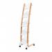 Alba Mobile Wooden Floor Stand 5 Shelves A4 Format Literature Display H1650 x W360 x D520mm Light WoodWhite - DD5PMW BC 29784AL