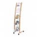 Alba Mobile Wooden Floor Stand 5 Shelves A4 Format Literature Display H1650 x W360 x D520mm Light WoodWhite - DD5PMW BC 29784AL