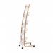 Alba Mobile Wooden Floor Stand 5 Shelves A4 Format Literature Display H1650 x W360 x D520mm Light WoodWhite - DD5PMW BC 29784AL