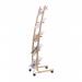 Alba Mobile Wooden Floor Stand 5 Shelves A4 Format Literature Display H1650 x W360 x D520mm Light WoodWhite - DD5PMW BC 29784AL