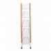 Alba Mobile Wooden Floor Stand 5 Shelves A4 Format Literature Display H1650 x W360 x D520mm Light WoodWhite - DD5PMW BC 29784AL