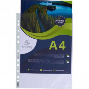 Exacompta Forever Recycled Punched Pockets A4 60 Micron Pack 100 -