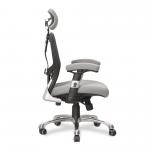 Nautilus Designs Ergo Luxury High Back Ergonomic Mesh Executive Operator Office Chair Grey - Certified for 24 Hour Use - DPA/ERGO/GY 30309NA