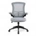 Nautilus Designs Luna Designer High Back Mesh Grey Task Operator Office Chair With Folding Arms and Black Shell - BCML1302GY 30337NA