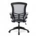 Nautilus Designs Luna Designer High Back Mesh Grey Task Operator Office Chair With Folding Arms and White Shell - BCM/L1302/WH-GY 30344NA