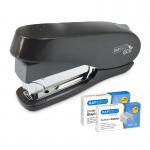 Rapesco Germ Savvy Luna Eco Stapler Plastic 50 Sheet Black - 1466 30346RA