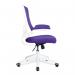 Nautilus Designs Luna Designer High Back Mesh Purple Task Operator Office Chair With Folding Arms and White Shell - BCML1302WH-PL 30351NA