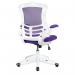 Nautilus Designs Luna Designer High Back Mesh Purple Task Operator Office Chair With Folding Arms and White Shell - BCML1302WH-PL 30351NA