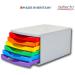 Deflecto 180mm Drawer Tower Unit 6 x 30mm Rainbow Colours - CP146YTRBW 30358DF