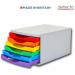 Deflecto 180mm Drawer Tower Unit 6 x 30mm Rainbow Colours - CP146YTRBW 30358DF