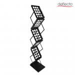 Deflecto A4 Portable Folding Floor Stand with 6 x Double Sided Shelves Black - 36104 30365DF