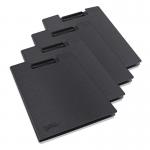 Rapesco Germ Savvy Antibacterial A4 Foldover Clipboard Black (Pack 4) - 1641 30402RA