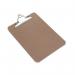 Rapesco Hardboard Clipboard A5 with Metal Clip and Hanging Hole Brown - 1402 30514RA