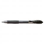 Pilot G-207 Retractable Gel Rollerball Pen 0.7mm Tip 0.39mm Line Black (Pack 12) - 41101201 31095PT