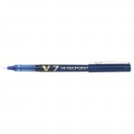 Pilot V7 Hi-Tecpoint Liquid Ink Rollerball Pen 0.7mm Tip 0.5mm Line Blue (Pack 12) - 101101203 31249PT