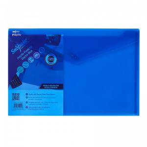 Snopake Polyfile Wallet File Polypropylene Foolscap Electra Blue Pack