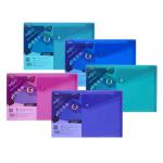 Snopake Polyfile Wallet File Polypropylene Foolscap Electra Assorted Colours (Pack 5) - 10088 31329SN