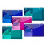 Snopake Polyfile Trio Wallet File Polypropylene Foolscap Electra Assorted Colours (Pack 5) - 14967 31336SN