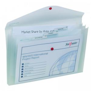 Snopake Polyfile Trio Wallet File Polypropylene Foolscap Clear Pack 5