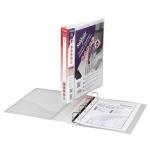 Snopake Executive Presentation Ring Binder Polypropylene 4 D-Ring A4 25mm Rings Clear (Pack 10) - 13386 31672SN