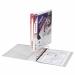 Snopake Executive Presentation Ring Binder Polypropylene 4 D-Ring A4 25mm Rings Clear (Pack 10) - 13386 31672SN