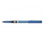Pilot V5 Hi-Tecpoint Liquid Ink Rollerball Pen 0.5mm Tip 0.3mm Line Blue (Pack 20) - 3131910516514 31676PT
