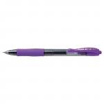 Pilot G-207 Retractable Gel Rollerball Pen 0.7mm Tip 0.39mm Line Violet (Pack 12) - 41101208 31830PT
