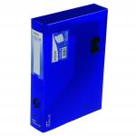 Snopake DocBox Polypropylene A4 60mm Spine Width Push Lock Closure Blue - 12867 31945SN