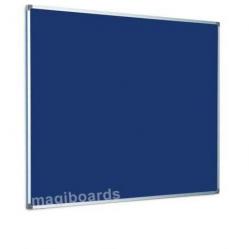 Cheap Stationery Supply of Magiboards Slim Frame Blue Felt Noticeboard Aluminium Frame 2400x1200mm 31977MA Office Statationery