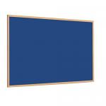 Magiboards Slim Frame Blue Felt Noticeboard Wood Frame 1500x1200mm - NF1WB6BLU 31998MA