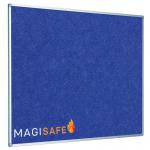 Magiboards Fire Retardant Blue Felt Noticeboard Aluminium Frame 1500x1200mm - NX1A06FRBLU 32061MA