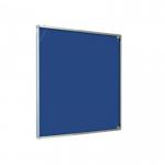 Magiboards Blue Felt Lockable Noticeboard Display Case Portrait 600x900mm - GF1AB2PBLU 32082MA