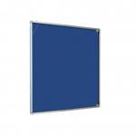 Magiboards Blue Felt Lockable Noticeboard Display Case Portrait 600x900mm - GF1AB2PBLU 32082MA
