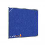 Magiboards Fire Retardant Blue Felt Lockable Noticeboard Display Case Portrait 600x900mm - GX1A02PFRBLU 32117MA