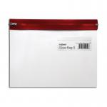 Snopake Zippa Bag S Polypropylene A5 140 Micron Red (Pack 25) - 12692 32176SN