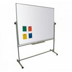 Magiboards Mobile Double Sided Magnetic Coated Steel Whiteboard Aluminium Frame 1200x900mm - MC2007 32236MA