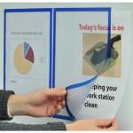 Magiboards Solo Magnetic Sign Holder A4 Blue (Pack 12) - AW1400BLU 32278MA