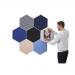 Hexagon board 50x43cm Blue PK3