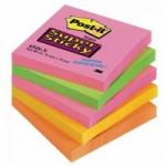 Post-it Super Sticky Notes 76x76mm 90 Sheets Neon Rainbow Colours (Pack 5) 654-NS 32778TT