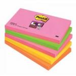 Post-it Super Sticky Notes 76x127mm 90 Sheets Neon Rainbow Colours (Pack 5) 655-NS 32785TT