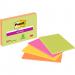 Post-it Super Sticky Notes 200x149mm 45 Sheets Neon Colours (Pack 4) 6845-SSP - 7100043258 32792TT