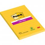 Post-it Super Sticky Notes 102x152mm Ruled 75 Sheets Ultra Yellow (Pack 6) 7100172740 32820TT