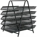 OSCO Wire Mesh 5 Tier Letter Tray A4Foolscap Portrait Graphite - 5TT-GTE 33048DT