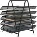 OSCO Wire Mesh 5 Tier Letter Tray A4Foolscap Portrait Graphite - 5TT-GTE 33048DT