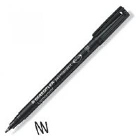 Staedtler Lumocolor OHP Pen Permanent Fine 0.6mm Line Black (Pack 10) 318-9 33198TT