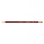 Staedtler 112 Tradition HB Pencil Rubber Tip RedBlack Barrel (Pack 12) - 112HBRT 33317TT